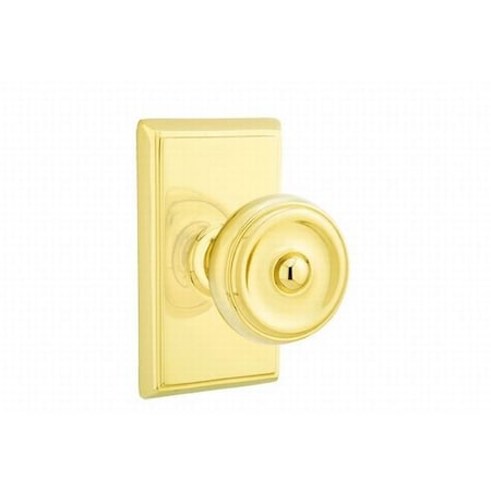 Emtek Waverly Knob 2-3/8" Backset Passage With Rectangular Rose for 1-1/4" to 2" 8121WUS3